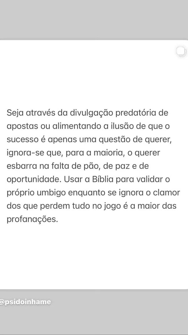 Luana Piovani compartilha carta aberta a ela em meio a polêmica com Virginia Fonseca por Reprodução