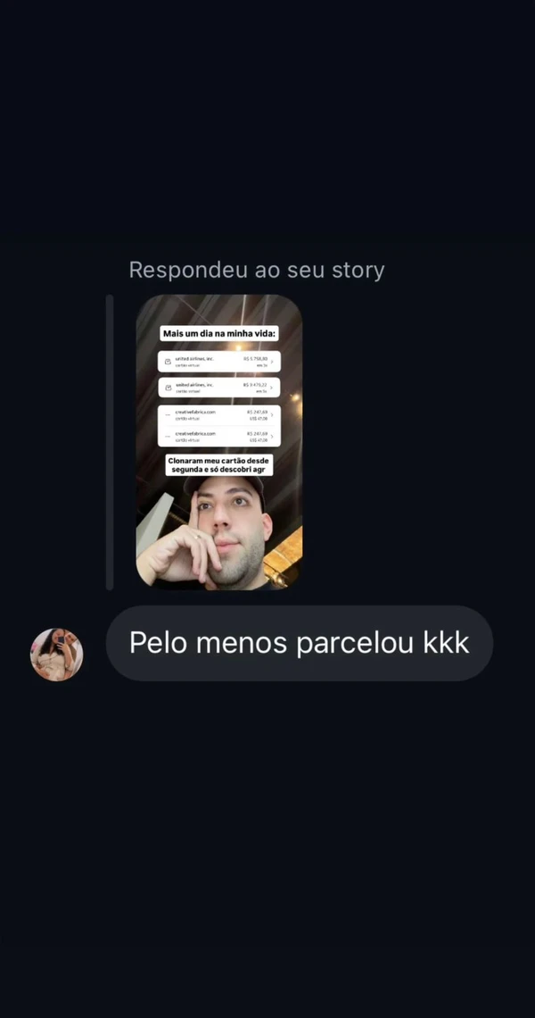 Lucas Rangel tem cartão de crédito clonado e prejuízo de R$ 15 mil por Reprodução/Instagram