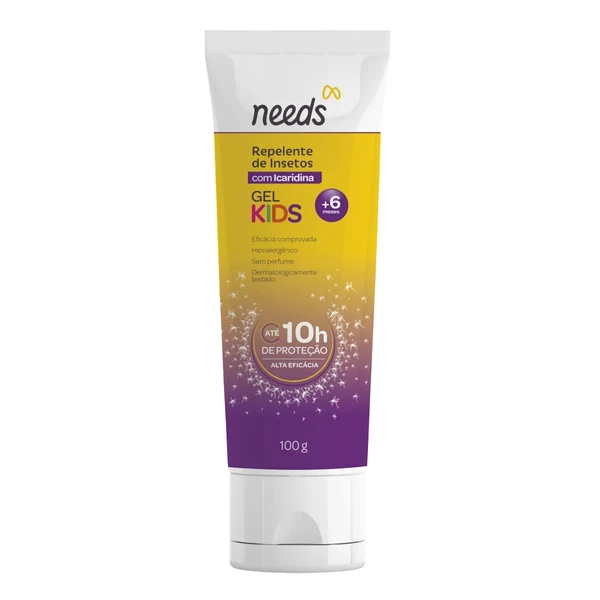 Needs Repelente de Insetos com Icaridina Gel Kids por Divulgação