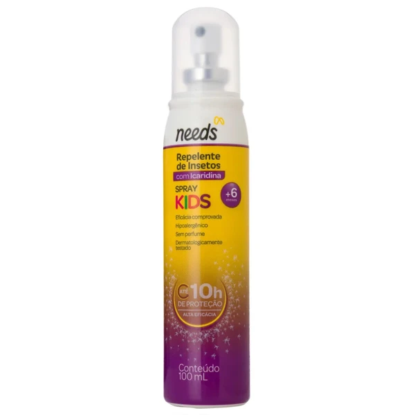Needs Repelente de Insetos com Icaridina Spray Kids  por Divulgação