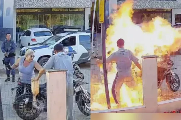 Homem deixou mãe em estado grave ao botar fogo em moto