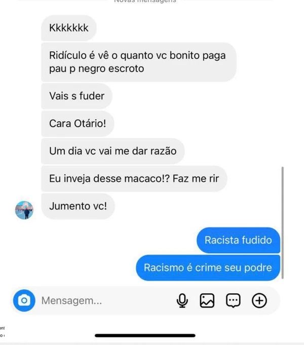 Influenciador baiano sofre ataques racistas e Justiça condena réu por Reprodução