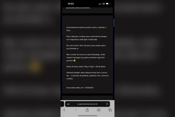 “Policial Novinho”: escrivão da PC é indiciado após postar foto em site de acompanhnetes com farda da corporação por Redes Sociais