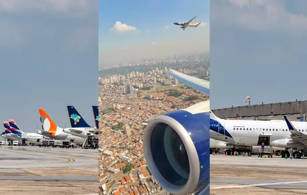 Aviões voaram próximos