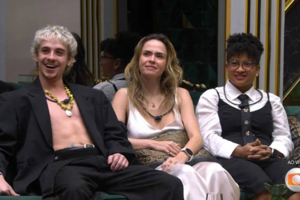 Juliano Floss, Ana Paula Renault e Milena na final do BBB 26