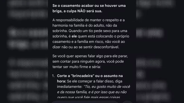 Menina pediu ajuda à IA