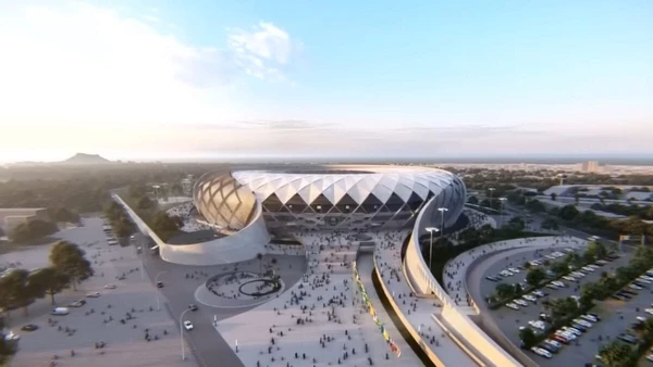Veja imagens das obras e do projeto do megaestádio construído em El Salvador por Divulgação