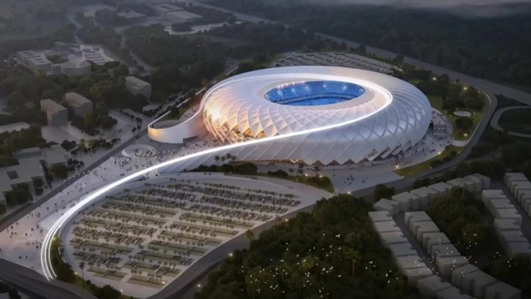 Veja imagens das obras e do projeto do megaestádio construído em El Salvador por Divulgação