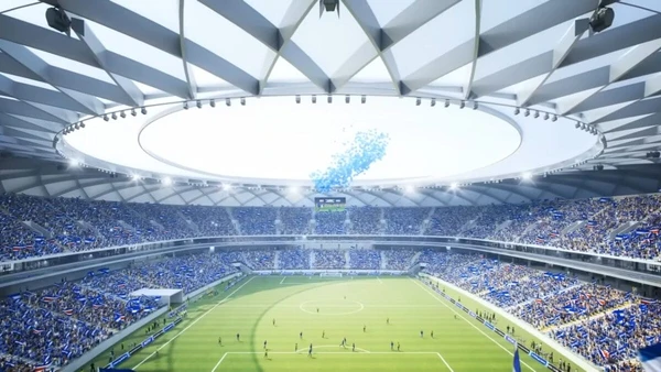 Veja imagens das obras e do projeto do megaestádio construído em El Salvador por Divulgação
