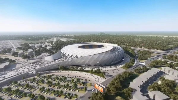 Veja imagens das obras e do projeto do megaestádio construído em El Salvador por Divulgação