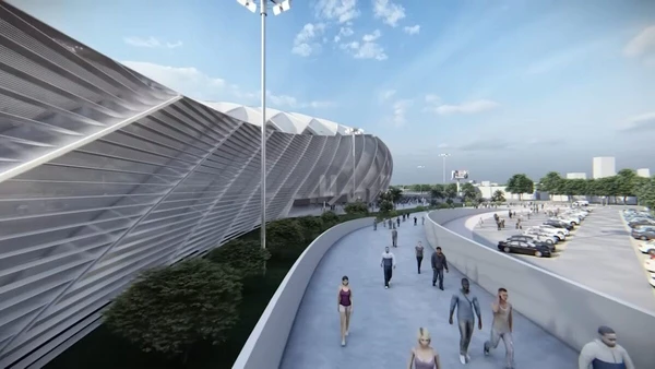 Veja imagens das obras e do projeto do megaestádio construído em El Salvador por Divulgação