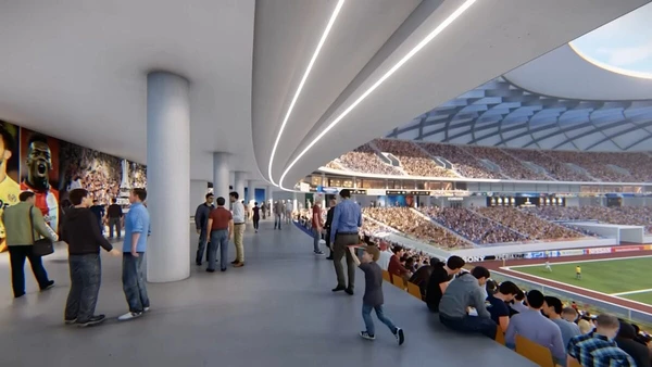 Veja imagens das obras e do projeto do megaestádio construído em El Salvador por Divulgação