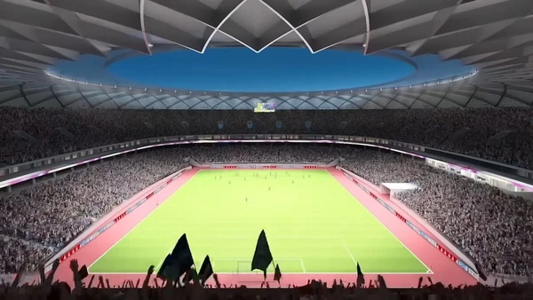 Veja imagens das obras e do projeto do megaestádio construído em El Salvador por Divulgação