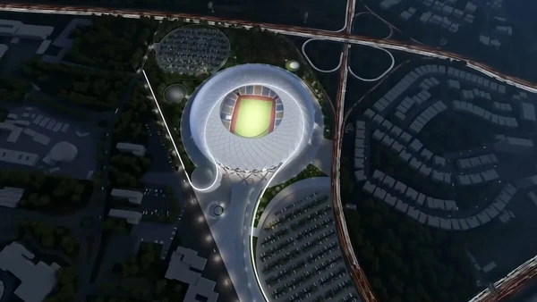 Veja imagens das obras e do projeto do megaestádio construído em El Salvador por Divulgação