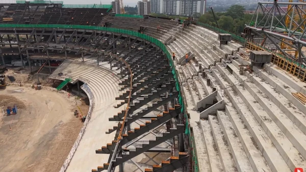 Veja imagens das obras e do projeto do megaestádio construído em El Salvador por Divulgação