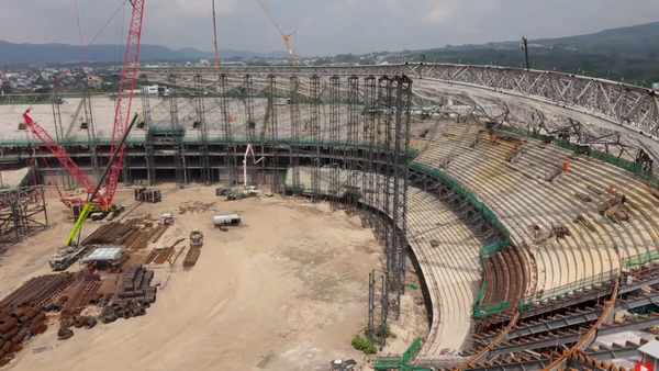 Veja imagens das obras e do projeto do megaestádio construído em El Salvador por Divulgação