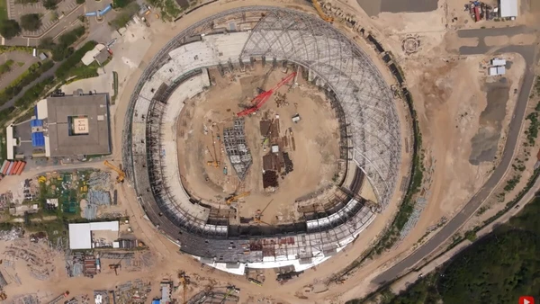 Veja imagens das obras e do projeto do megaestádio construído em El Salvador por Divulgação