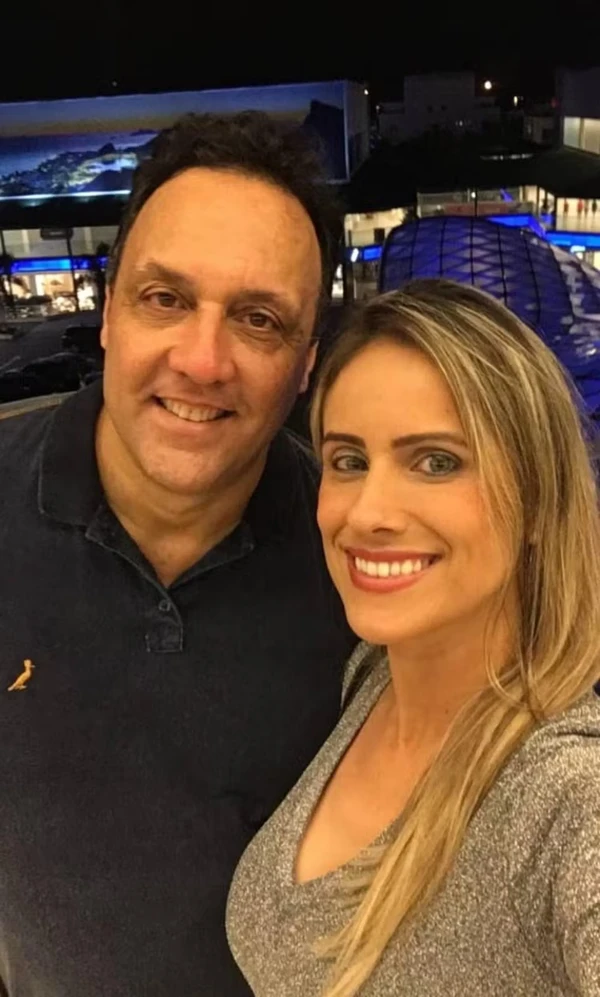 Pampa com a esposa, Paula Falbo por Arquivo pessoal