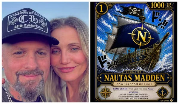 A imagem compartilhada por Benji Madden para anunciar o nascimento de seu terceiro filho com a atriz Cameron Diaz por Reprodução/Redes Sociais 
