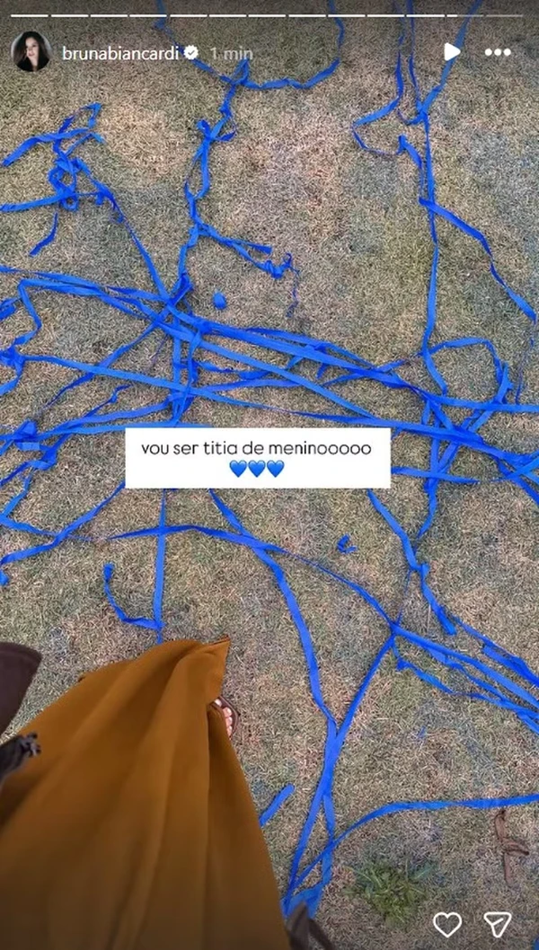 Bruna Biancardi comemora ao descobrir que será tia de um menino por Reprodução/Instagram
