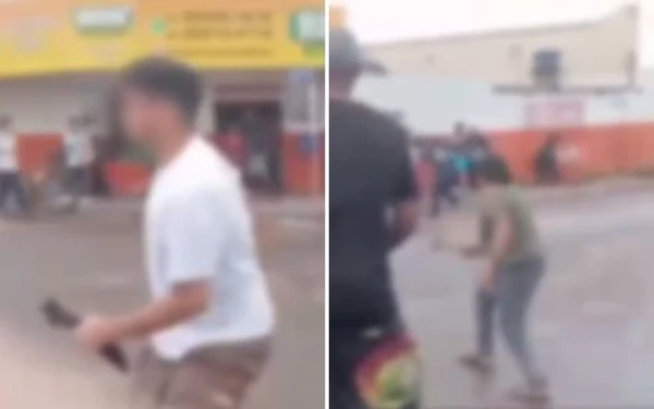 Mãe e filho condenados por matar estudante foram à porta da escola com martelo e faca após briga na internet por Reprodução
