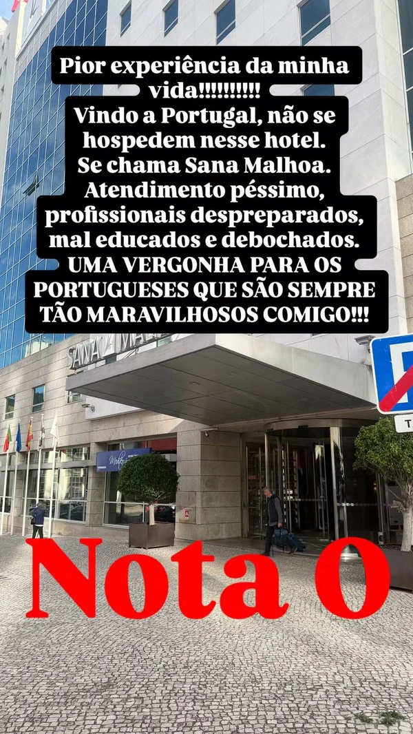 Paula Fernandes expõe hotel em Portugal e acusa funcionários de deboche por Reprodução/Instagram