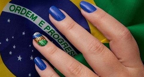 Sugestões de unhas para a Copa do Mundo por Reprodução/Instagram