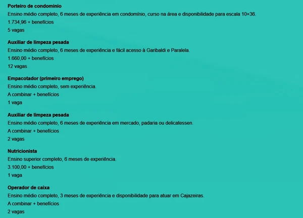 Veja vagas do SIMM por Reprodução