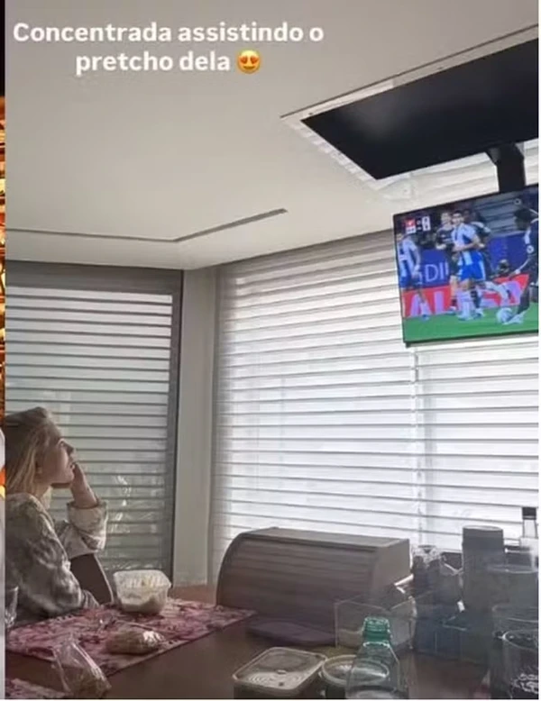 Virginia assiste ao jogo do Real Madrid em meio a rumores de crise por Reprodução