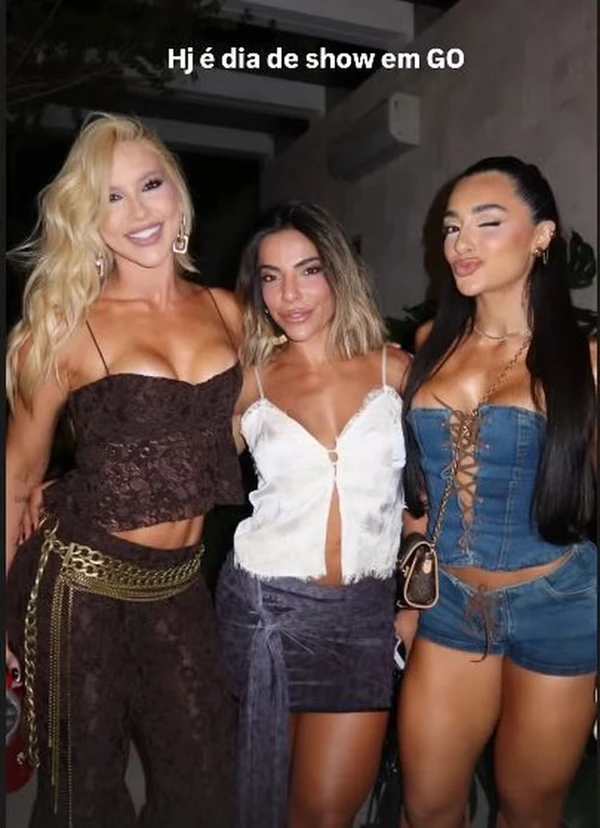 Virginia, Lidia Souza e Duda Freire por Reprodução