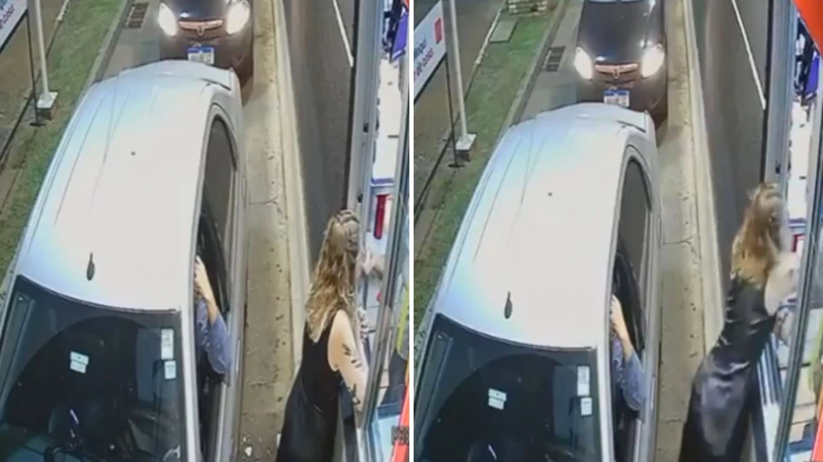 Câmera de segurança registrou a agressão