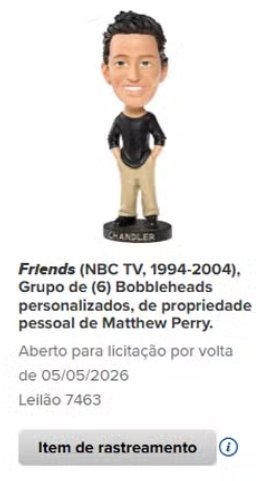 Leilão beneficente de Matthew Perry por Reprodução/Heritage Auctions
