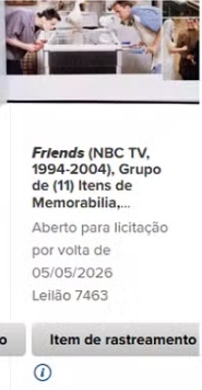 Leilão beneficente de Matthew Perry por Reprodução/Heritage Auctions