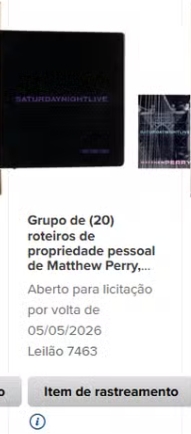 Leilão beneficente de Matthew Perry por Reprodução/Heritage Auctions