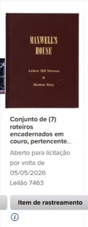 Leilão beneficente de Matthew Perry por Reprodução/Heritage Auctions