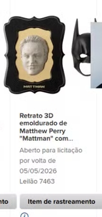 Leilão beneficente de Matthew Perry por Reprodução/Heritage Auctions