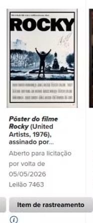 Leilão beneficente de Matthew Perry por Reprodução/Heritage Auctions