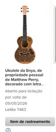 Leilão beneficente de Matthew Perry por Reprodução/Heritage Auctions