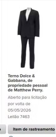 Leilão beneficente de Matthew Perry por Reprodução/Heritage Auctions