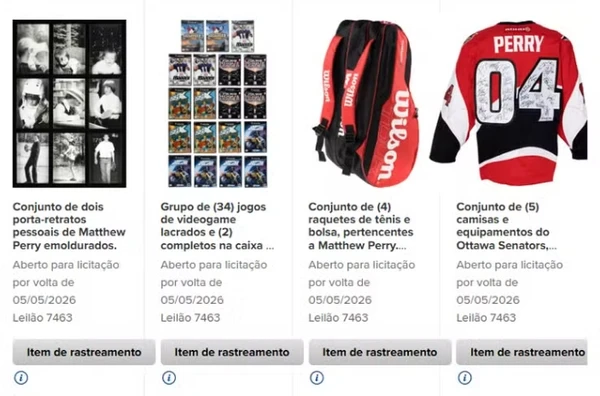 Leilão beneficente de Matthew Perry por Reprodução/Heritage Auctions