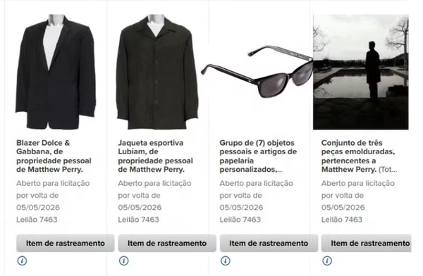 Leilão beneficente de Matthew Perry por Reprodução/Heritage Auctions