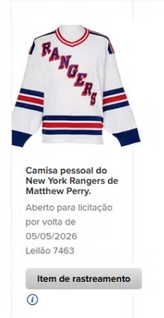 Leilão beneficente de Matthew Perry por Reprodução/Heritage Auctions