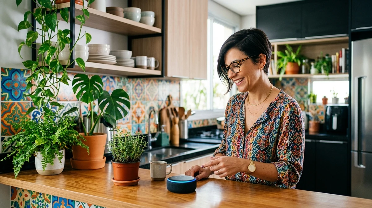 Presente para a mãe de Aquário: Dispositivo de casa inteligente por Imagem gerada por IA