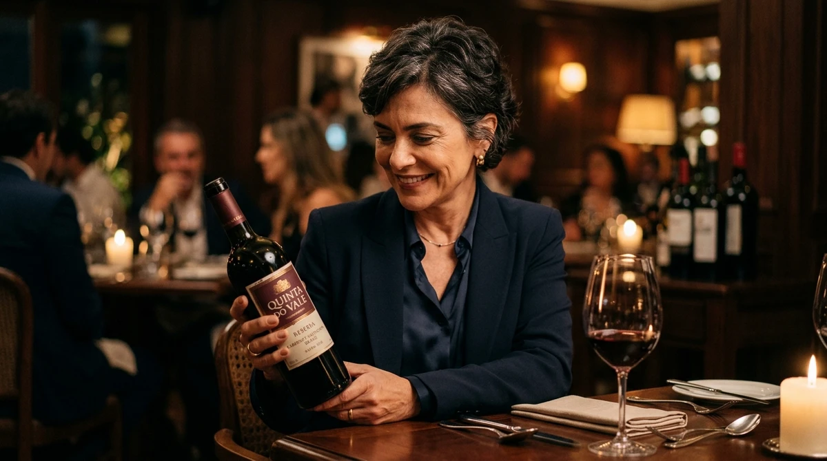 Presente para a mãe de Capricórnio: Vinho tinto de safra especial por Imagem gerada por IA