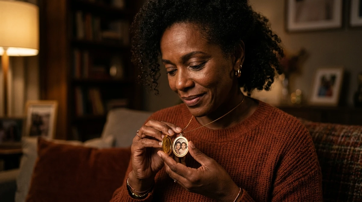 Presente para a mãe de Escorpião: Colar relicário por Imagem gerada por IA