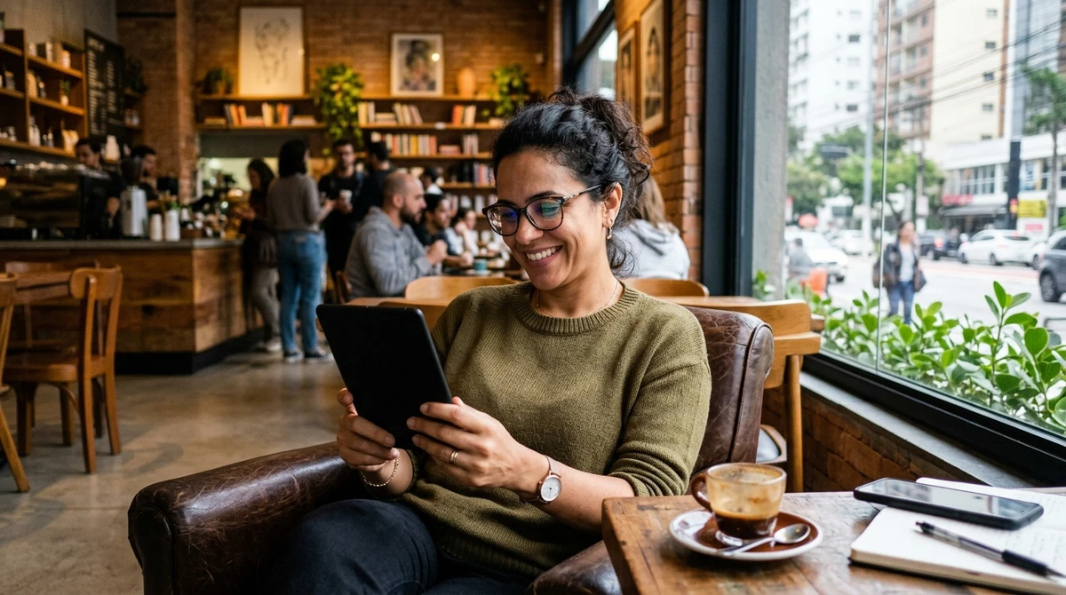 Presente para a mãe de Gêmeos: E-reader por Imagem gerada por IA