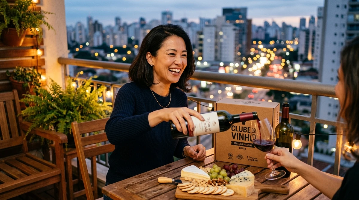 Presente para a mãe de Libra: Assinatura de vinhos por Imagem gerada por IA