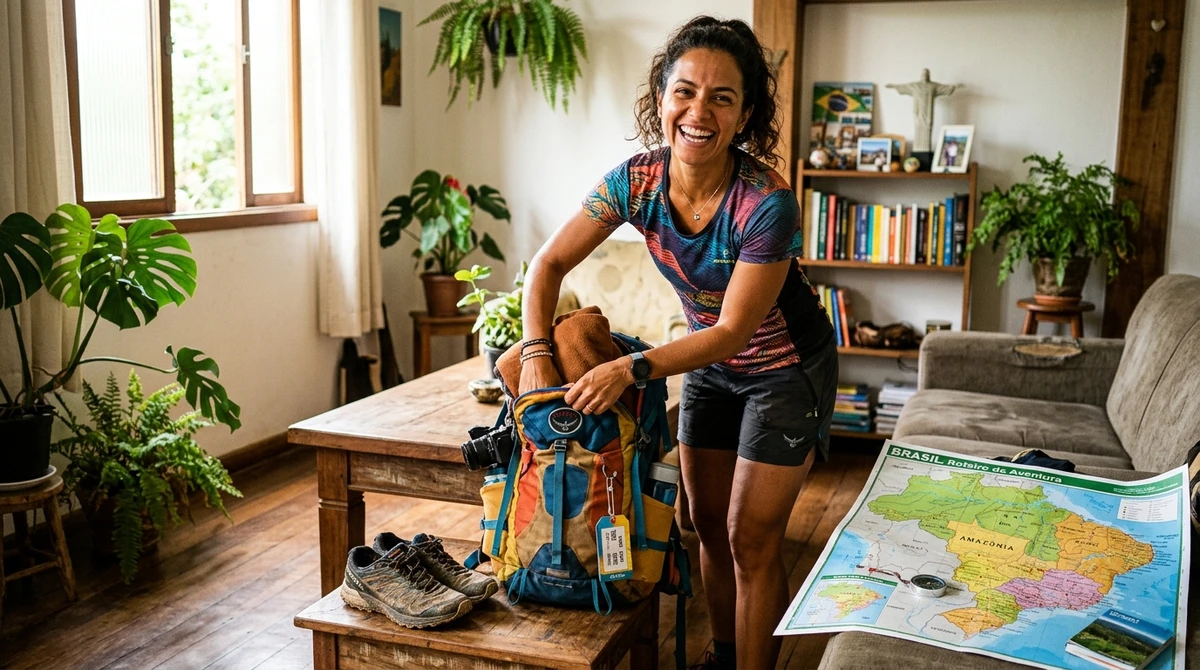 Presente para a mãe de Sagitário: Mochila de viagem estilosa por Imagem gerada por IA