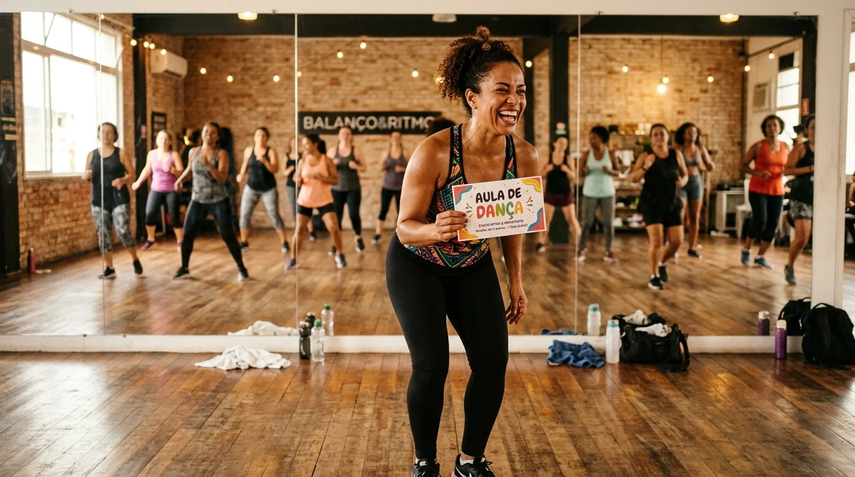 Presente para mãe de Áries: Aula de dança por Imagem gerada por IA