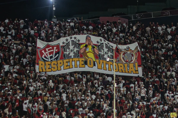 Protesto da torcida do Vitória no Barradão 